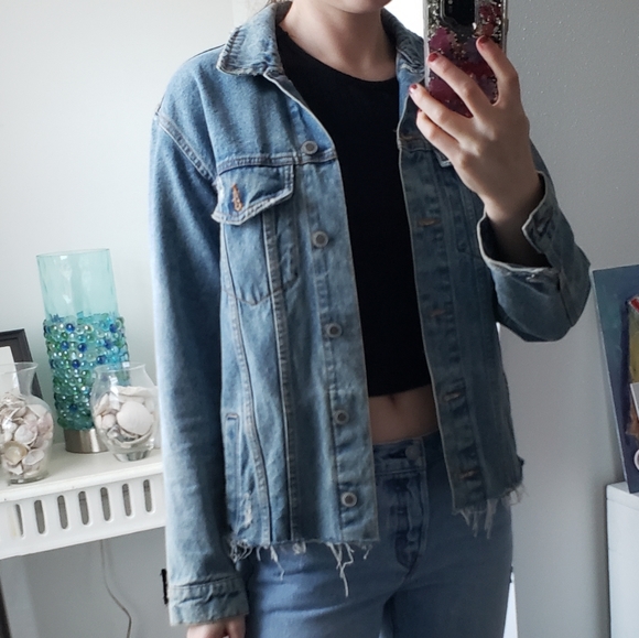Bershka Jackets & Coats Xxs Oversized Bershka Denim Jacket Poshmark